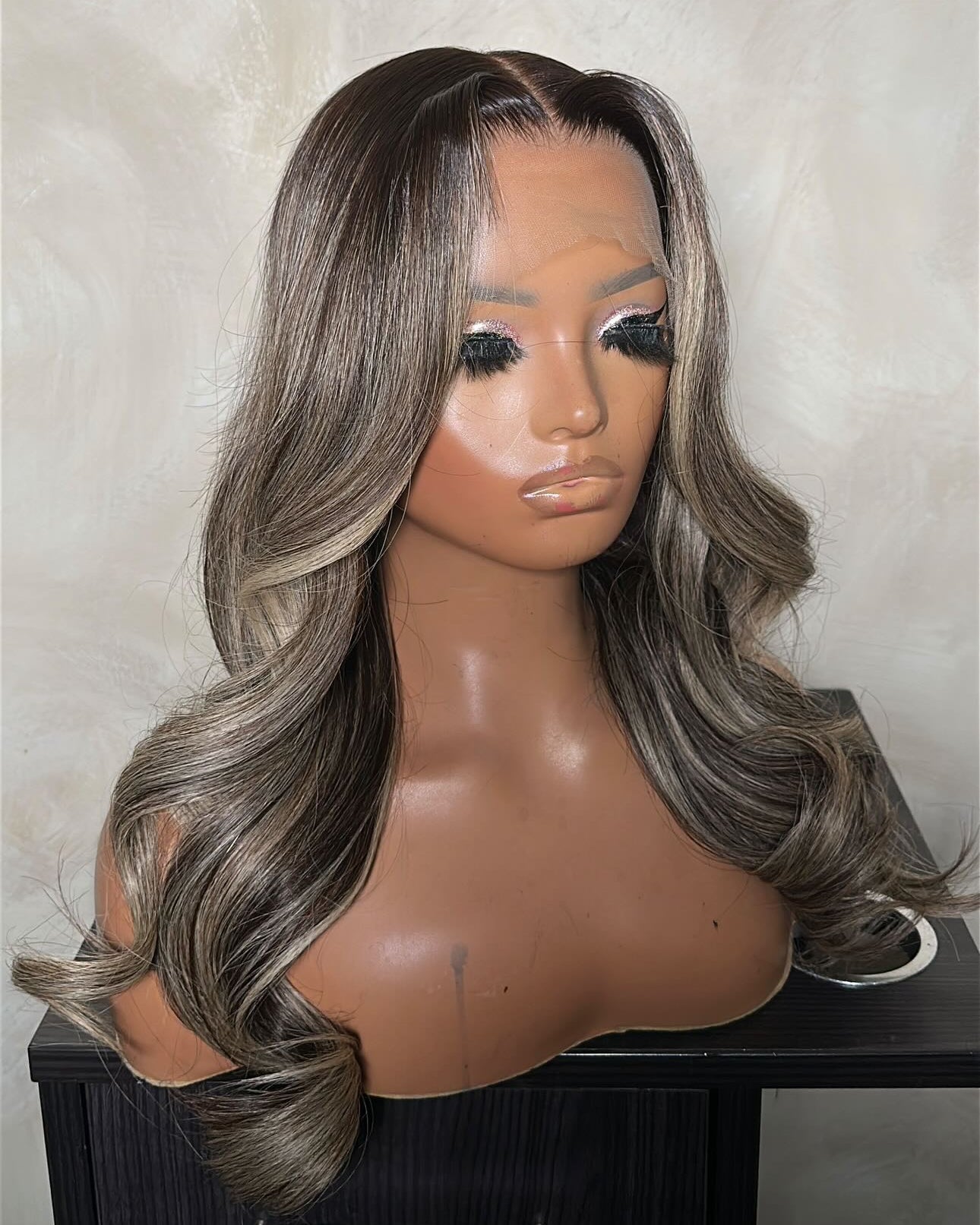 The Kaia Brunette Wave Virgin Hair 13x6 Lace Frontal Wig - 18"