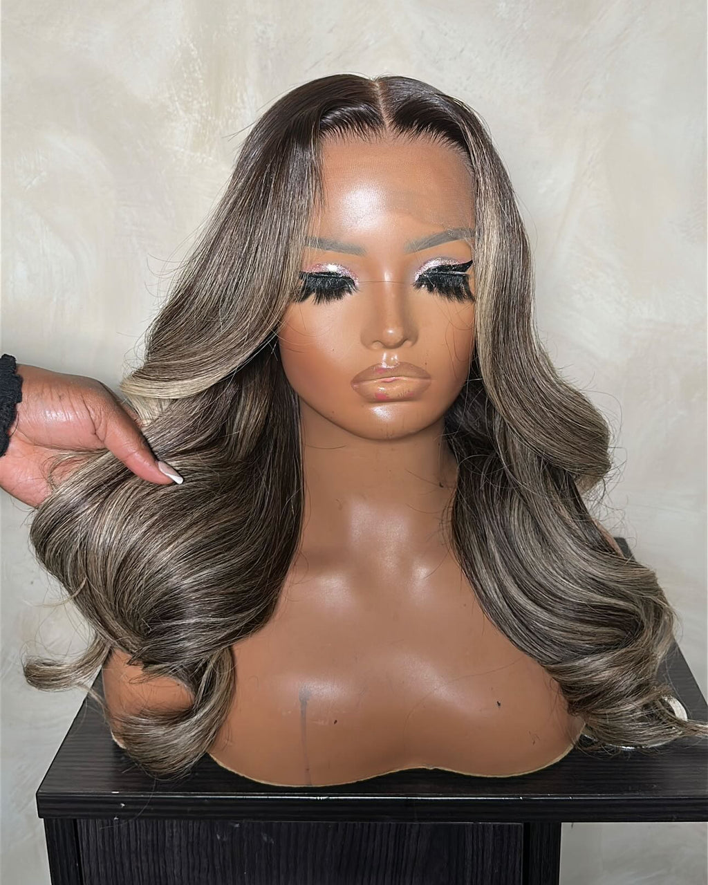 The Kaia Brunette Wave Virgin Hair 13x6 Lace Frontal Wig - 18"