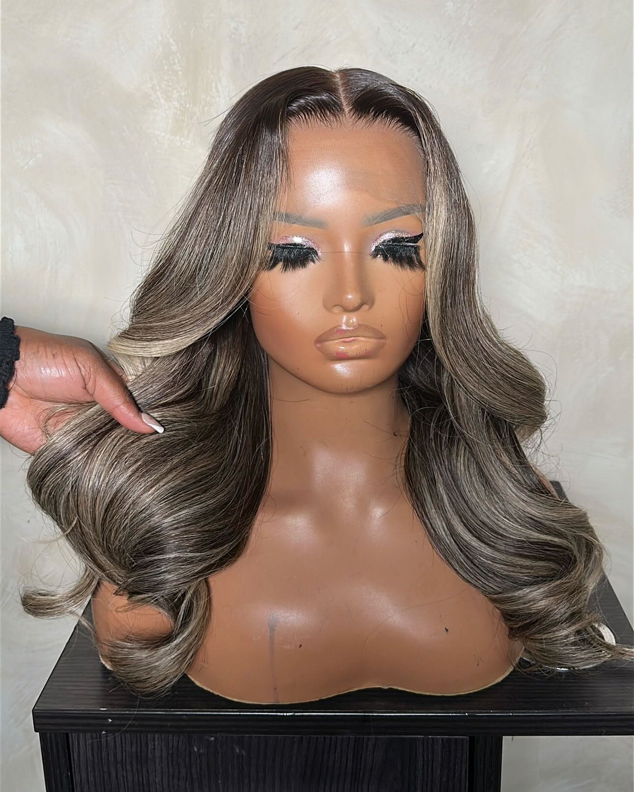 The Kaia Brunette Wave Virgin Hair 13x6 Lace Frontal Wig - 18"