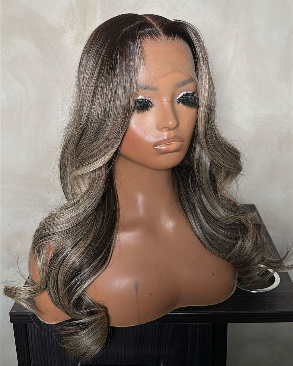 The Kaia Brunette Wave Virgin Hair 13x6 Lace Frontal Wig - 18"