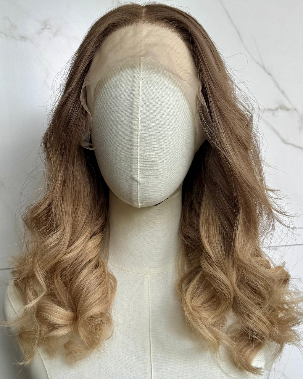 The Marielle Silk Top Wig | 22" Raw Vietnamese Hair Medical Wig in Pearl Calcite Blonde