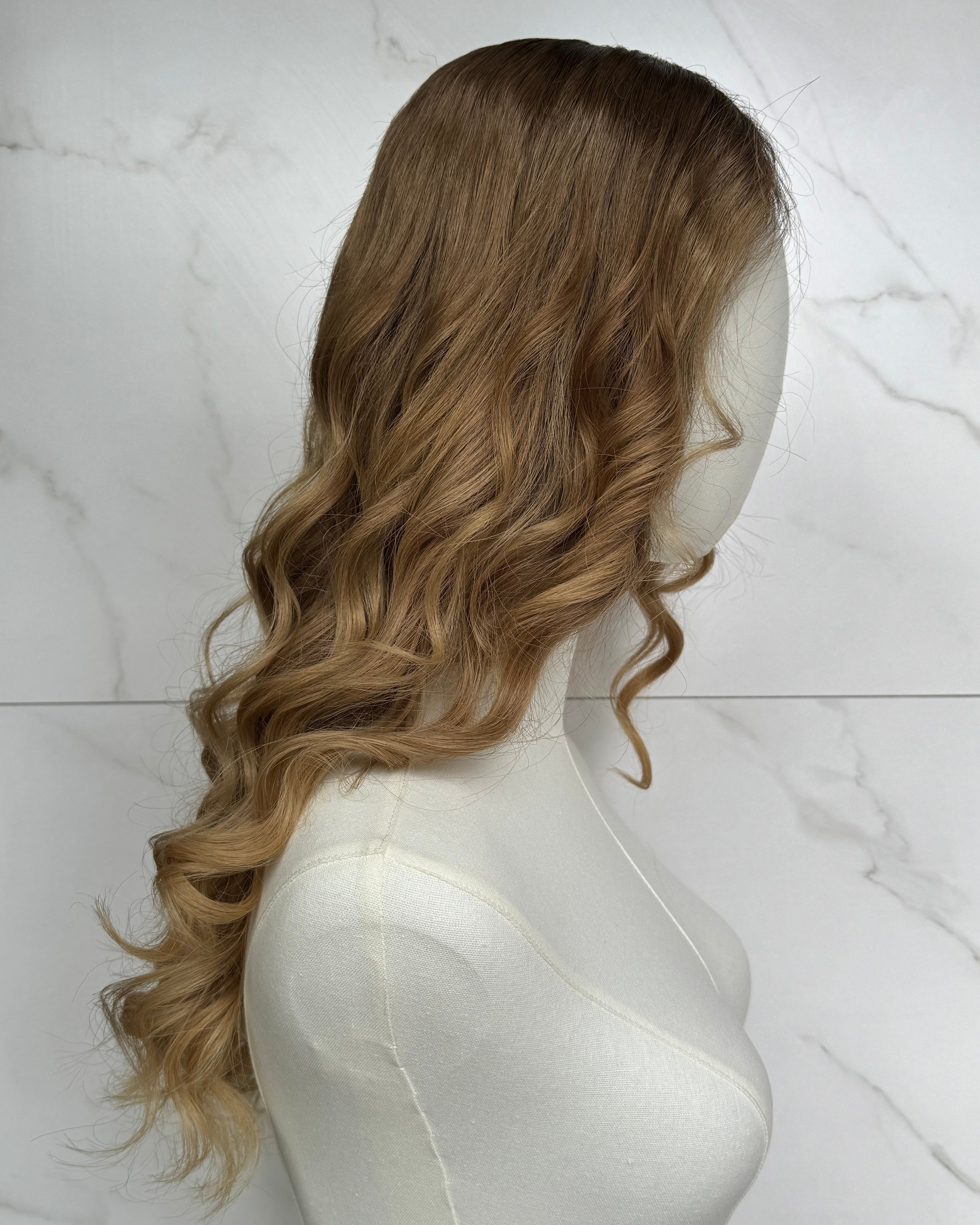 The Noa Ombre Blonde Virgin Hair 13x6 Lace Frontal Wig with Wefted Cap - 16"