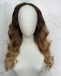 The Noa Ombre Blonde Virgin Hair 13x6 Lace Frontal Wig with Wefted Cap - 16"
